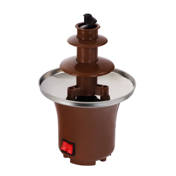 35 watt tre-lags chokoladefondue springvand - 21 cm højde med tårn - retro look