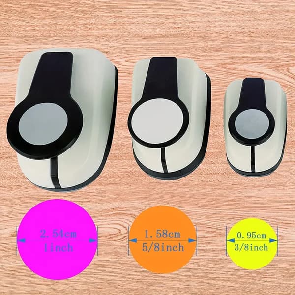 3-piece Circle Punch Set, Hole Punch, Circle Punch, Paper Punch for Crafts, Circle Punch