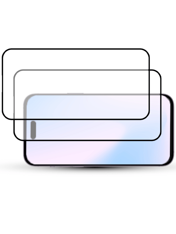 2-pack IPHONE 15 PRO Skärmskydd - Härdat Glas 9H - Superkvalitet 3D IPHONE 15 PRO