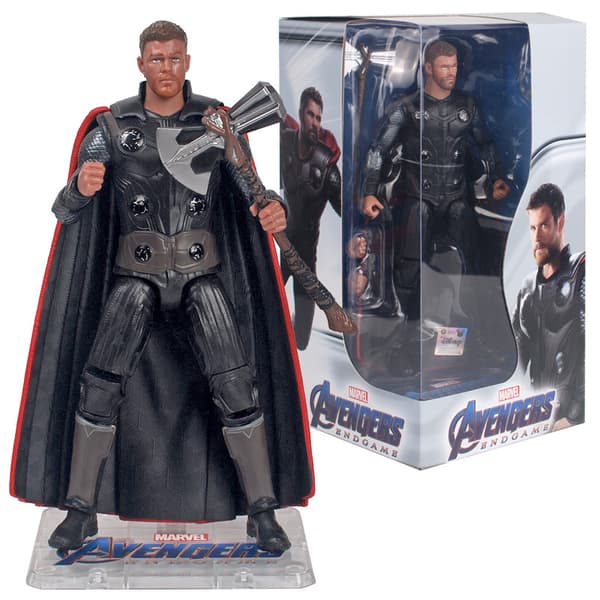 Medium-motion modell ekte stativversjon med utskiftbare hender Marvel-serien nye Avengers 4 actionfigur 1904-04 Brakettversjon av Thor 1904-04 Bracket version of Thor
