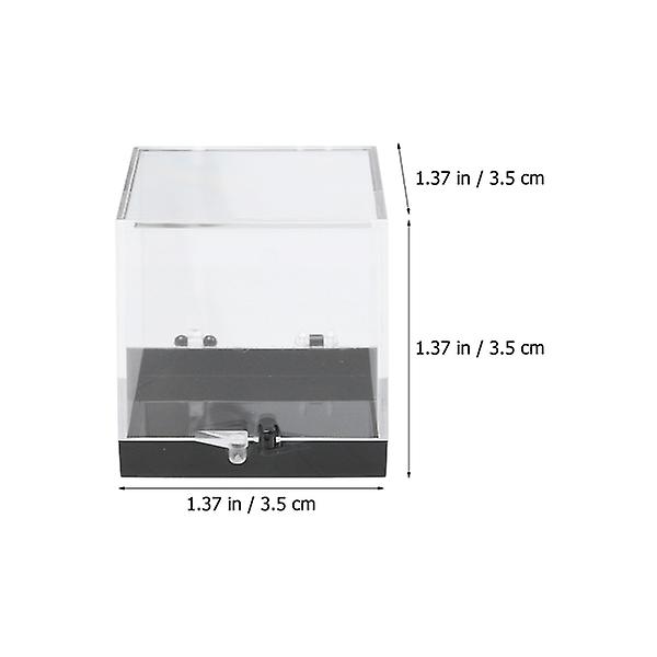 12 st Clear Container Rock Collection Display Box Ädelsten Display Box Crystal Rock Display Case Sm 3.5X3.5CM