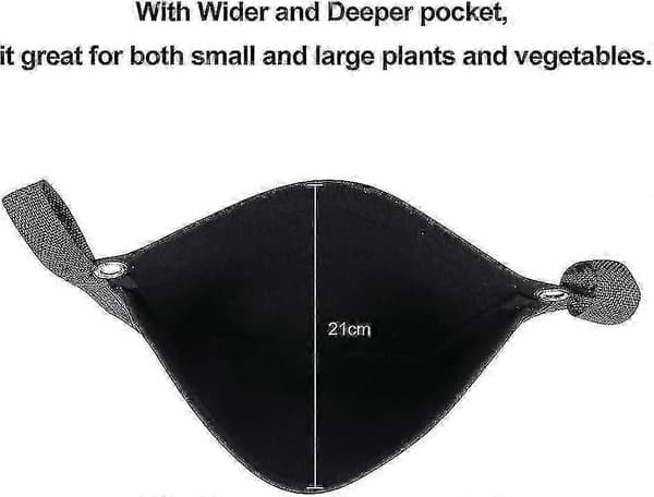 Wall Growing Bag, Wall Mounted Planter Bag Flower Pot Black Plant Bag (2 7 Pockets) - Ya