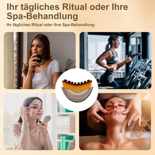 wxsp 1-delad - Ansiktsmassageborste - Lymfdränage ansiktsborste - För ansiktskonturering - Ögon- och nackvård - Med förvaringslåda -