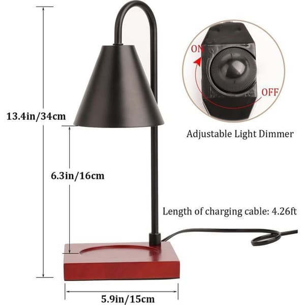 Dæmpbar aromalampe, elektrisk oliebrænder, duftvoksbrænder, vokssmelte-lampe, lysbrænder, par-lampe