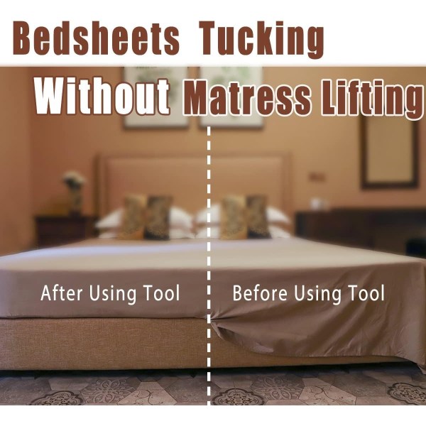 1 artikel Vikningsverktyg för lakan, paddel gör sängen enklare och utan att lyfta madrassen, hjälper till att byta lakan, tillåter städning
