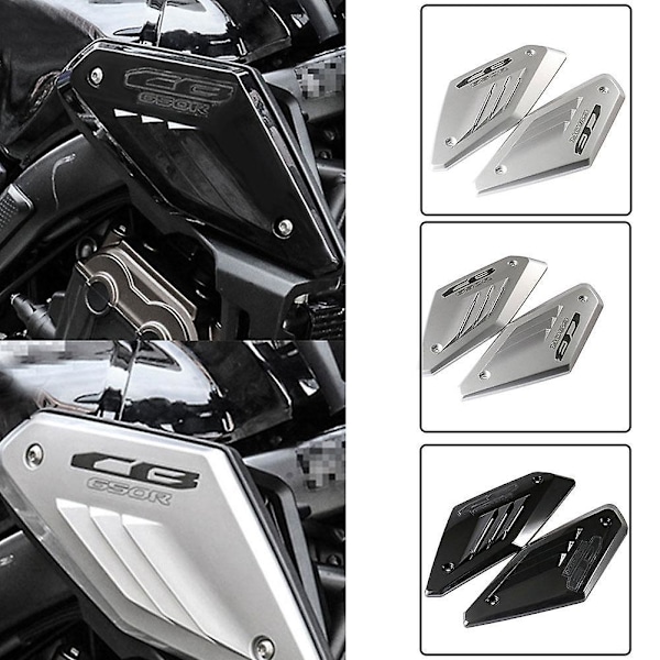 Motorcykel Ram Sido Panel Skydd Skal Skydd Kompatibel med Honda CB650R 2019 2020 2021 Insugsrörs Skydd Luftinsugsrör (B