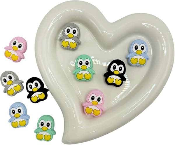 10 STK Pingvin Silikonperler Penguin