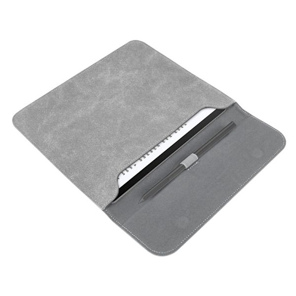 Grey 10.2-inch E-reader PU Leather Case, Shockproof Protective Cover Compatible with Scribe