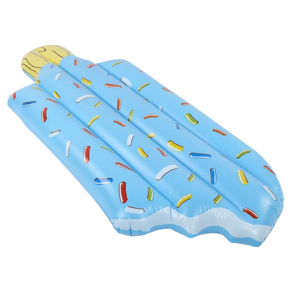 Inflatable PVC Ice Cream Float Summer Pool Floating Lounger Bed Age 6 Plus Blue Ice Cream Float