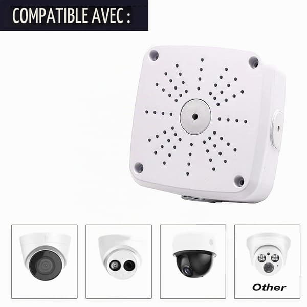 Universal Mounting Box for Camera and Dome, Cable Management Bracket, Inner Lid for Dome Camera
