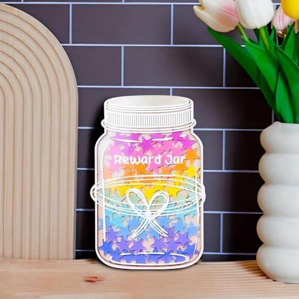 Personalized Reward Jar, Star for Kids, Classroom, Magnetic Classroom Board A-Class