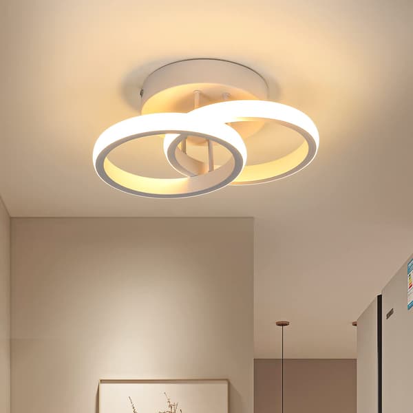 Moderne LED-loftlampe 20W LED-loftlampe Enkelt dobbelt cirkelkryds