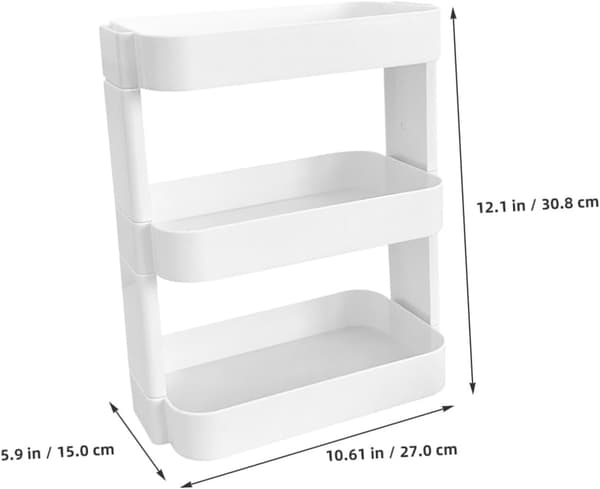 3-lags bordmakeup-organisator 3-lags stativ ABS-material udførelse glat overflade organisering