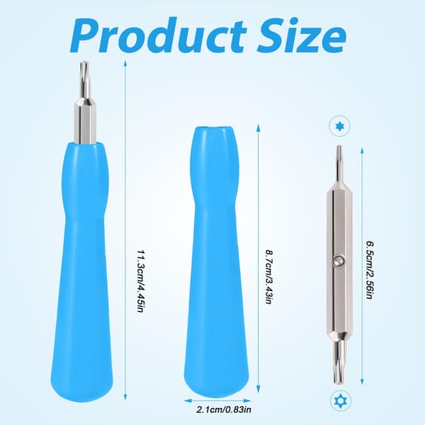Video Doorbell Screwdriver, Dual Bits with Handle, T6 and T15 Torx Screwdriver, Replacement for Ring Video Doorbell Models (Blue)