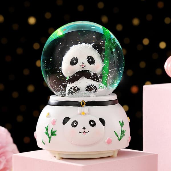 Panda Snekugle, 80 mm Søde Snekugler Musikboks til Boligindretning, Fødselsdag til Piger, A A
