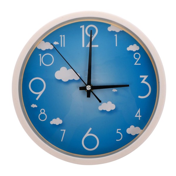 Riippuva seinäkello paristokäyttöinen pilvikuviolla koristeellinen kello Ei paristoa Valikoima väri 23X23X5CM Assorted Color 23X23X5CM
