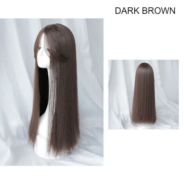 Straight Hair Full Wig DARK BROWN Dark Brown
