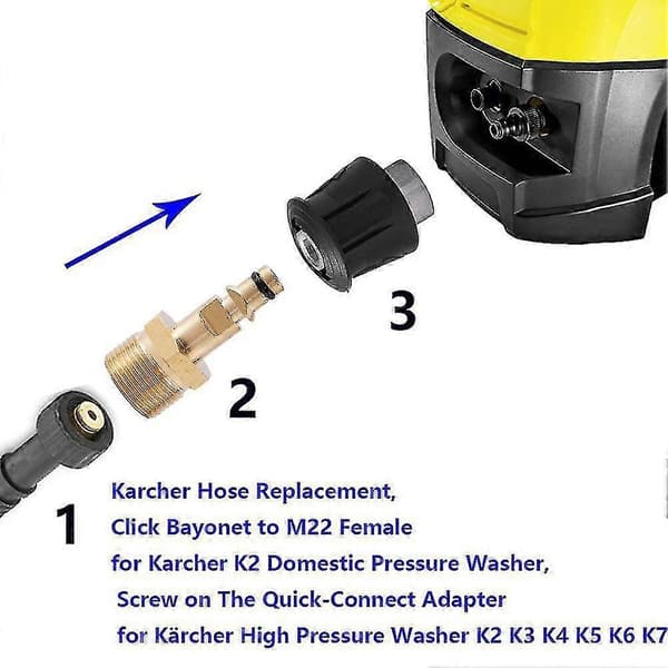 M22 Adapter 14mm Högtryckstvätt Slangrör Snabbkoppling Konverterare