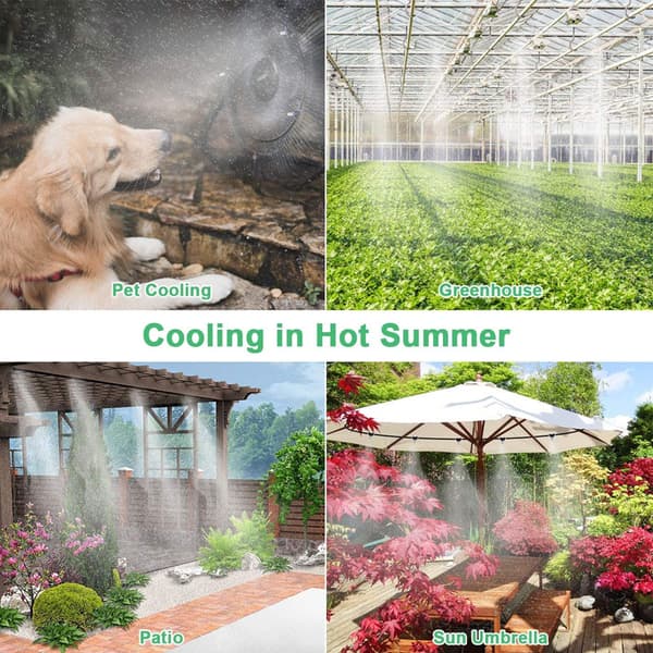 Patio Fogger, Misting System Outdoor Patio Irrigation Kit Micro-Flow Drip Kit for (10)