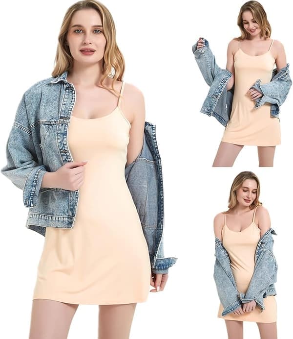 Damer underkjole, underkjoler, sexy negligé Khaki M Khaki M Khaki M
