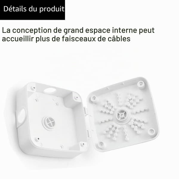 Universal Mounting Box for Camera and Dome, Cable Management Bracket, Inner Lid for Dome Camera