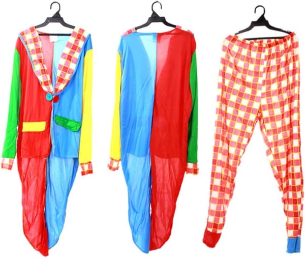 Halloween Klovnekostume Voksen Mænd Polyester Festtøj Sæt