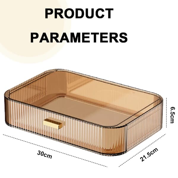 Kosmetikskuffe, kompakt makeup-organizer, stabelbart skuffetårn til makeup, kosmetik og mere, (Rav)
