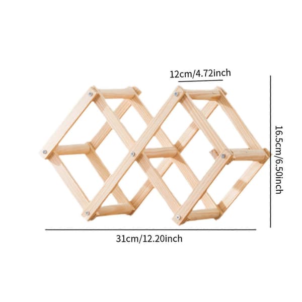 Wine Rack, Wine Storage Holder Wine Organizer, Wine Bottle Rack, Stackable, Freestanding Countertop Rack for Bar Pantry Kitchen Cabinet