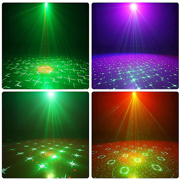 Hål LED Disco Ljus 128 Mönster Projektor