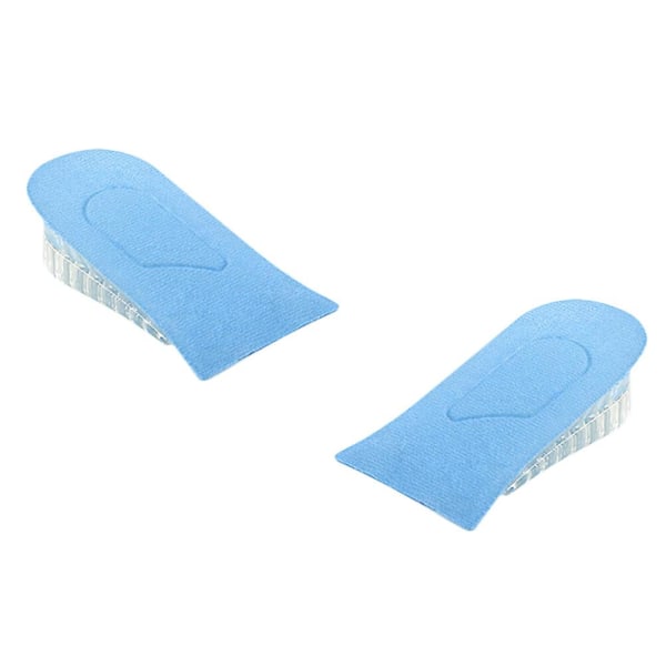 1 Par 3,5 cm Höjande Innersulor Unisex Dubbellager Höjningsinnersula Osynliga Skolyft Blue 12x6.3cm