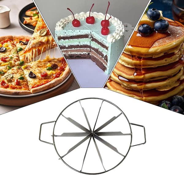 Cheesecake Slicer Even Cake Slicer with Divider, Kitchen Utensils Bakeware for Home Cafe Restaurant Wedding Party Birthday Pie Pastry