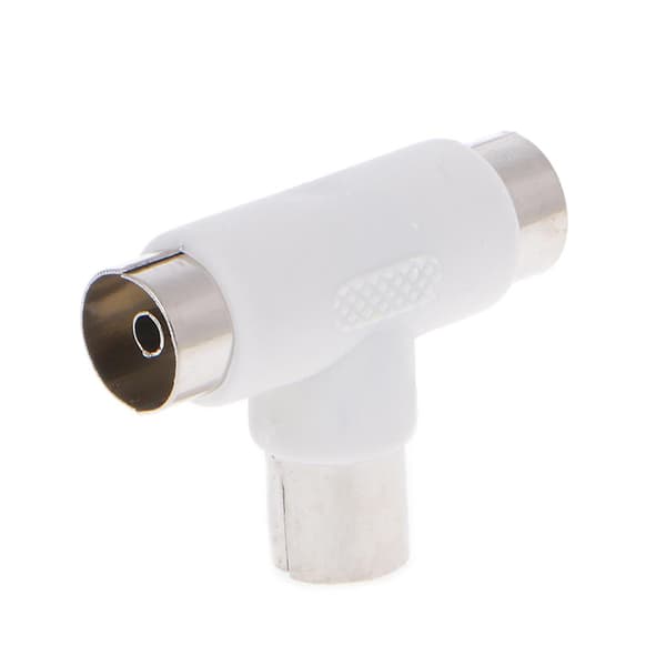 2-vejs TV T-splitter Antenne Koaksialkabel Han Til 2x Hun C