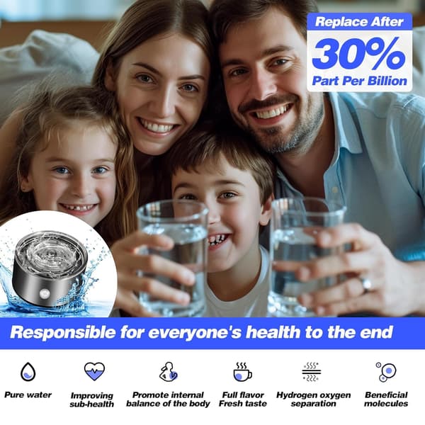Portable Hydrogen Water Bottle Generator, Rechargeable Hydrogen Water Machine.