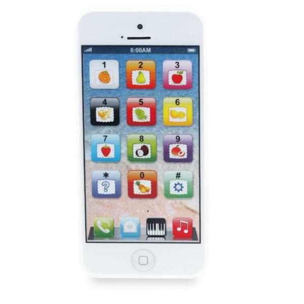 Kids' Educational Toy Phone, White, USB Rechargeable