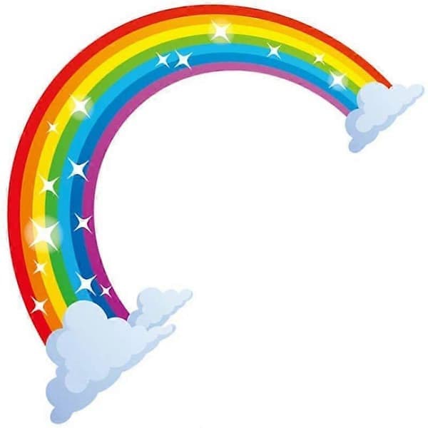Colorful Rainbow Wall Stickers Self-Adhesive Wallpaper Mural Background