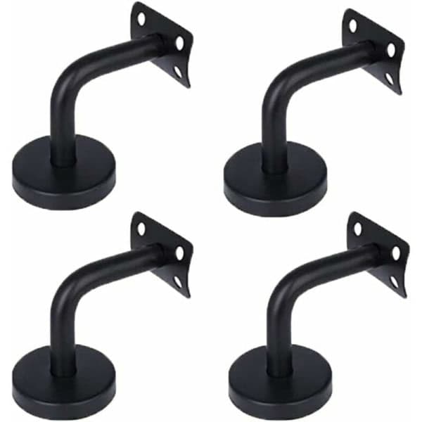 Ledstångsfästen, 4 st. Rostfritt stål Ledstångsfäste för Loft Interiör Vägg Ledstång Hallfäste Trappräcke (60mm x 60mm)-FA-