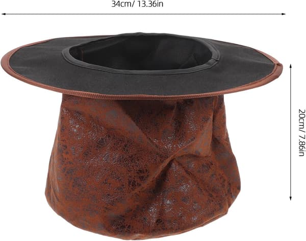 Magician's Jazz Hat for Men Tall Top Hat Steampunk Style for Cosplay Festive Performances