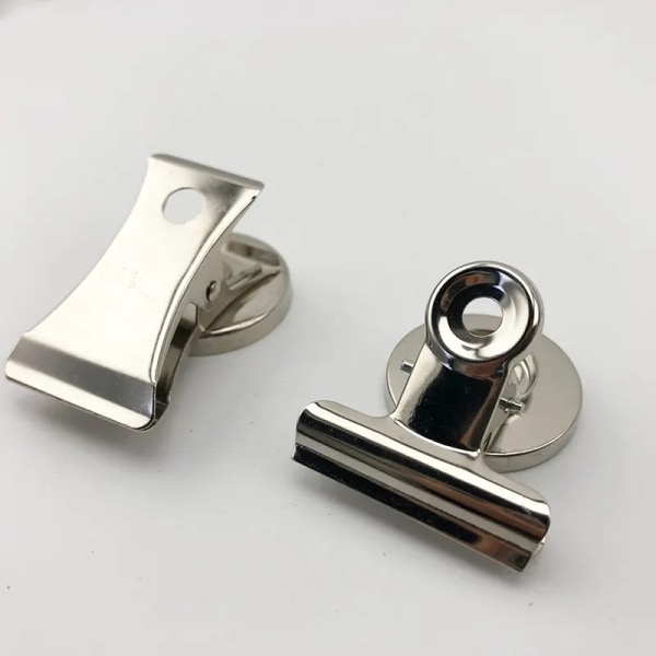 Magnetiske metallklips for kjøleskap, whiteboard, vegg - Notat- og memo-klips