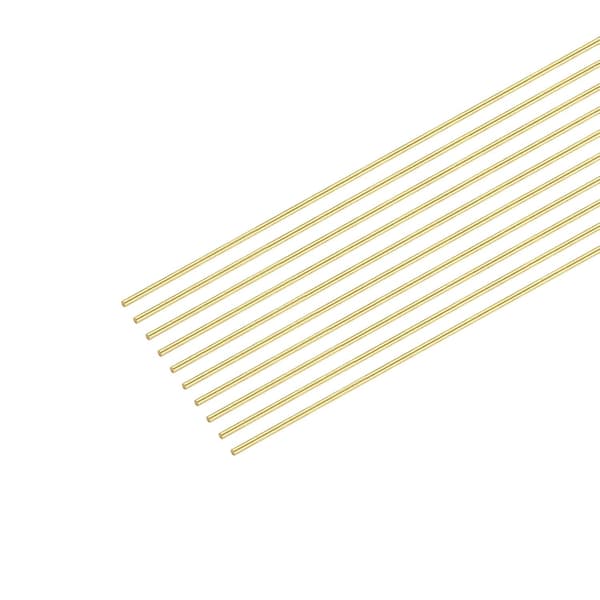 0,4 mm x 200 mm, rund messingtråd, solid assortert halvhard tråd for DIY smykkefremstilling, pakke med 10 style_name