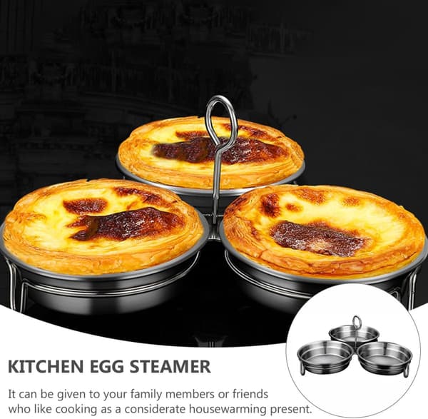 Posjerte eggkoker eggdamper rustfritt stål sølv lett å avforme