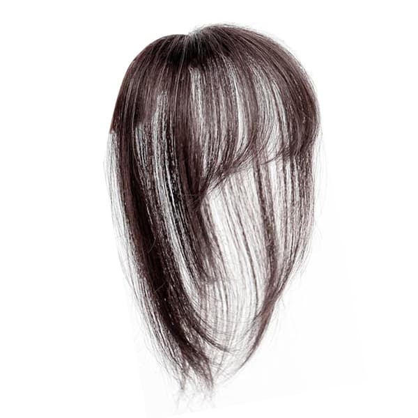 French Bangs Wig 3D Lace Front Wig Modern Lightweight For Women Dark Brown