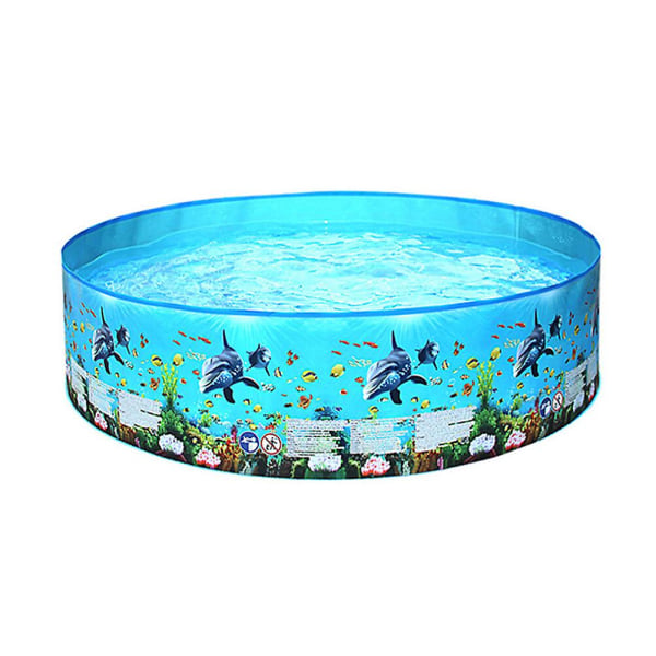 1 st. Utomhusvattenlekpool Cartoon Rund Pool Leksak Hård Plast Simbassäng Leksak Hushåll Barn Colorful 152x152cm