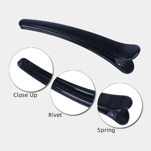 10 Makeup Clips, Non-marking Duckbill Clips Frosted 4.5 cm