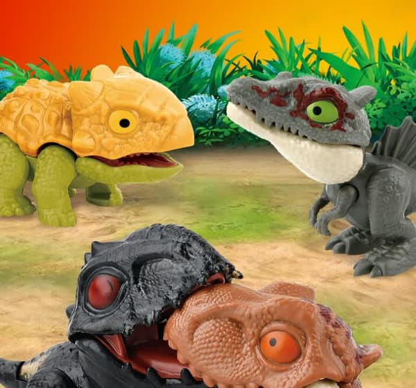10 Fingerbidende Dinosauræg T-rex Bevægelig Led Simulerings Di