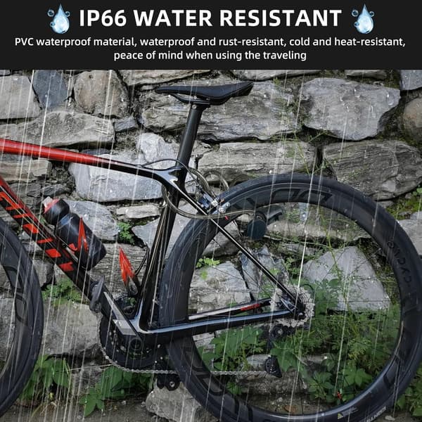 Bicycle Lock Keyless Anti-theft Bicycle Cable Lock 120 cm with Waterproof Cable and Mounting Bracket Fingerprint