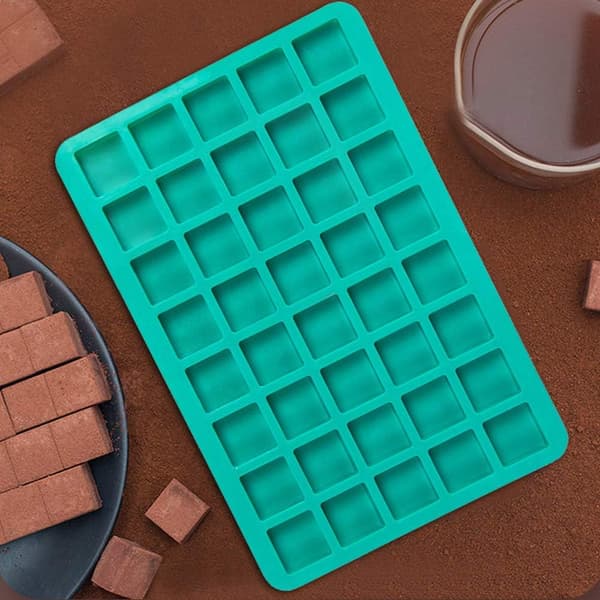 Silikoneforme til chokolade 40 firkantede hulrum og brownie til hjemmet