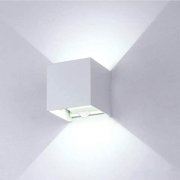 Vägglampor LED Vägglampor 7W, Vattentät IP65 Modern Motion Sensor Vägglampa, Varmvit, Up Down Wall Wash Light, Dekorativt