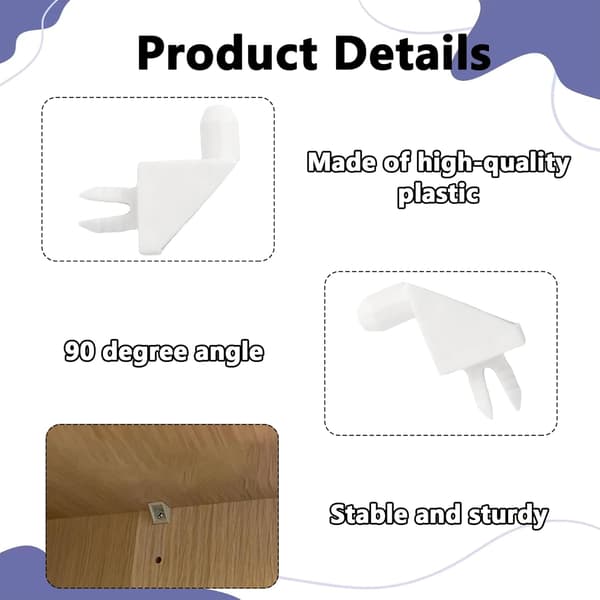 24 Pieces Shelf Supports, Shelf Support 101558 Compatible with IKEA PAX KOMPLEMENT, Replacement Shelf Support Fixing, Shelf Brackets for Wardrobe, White