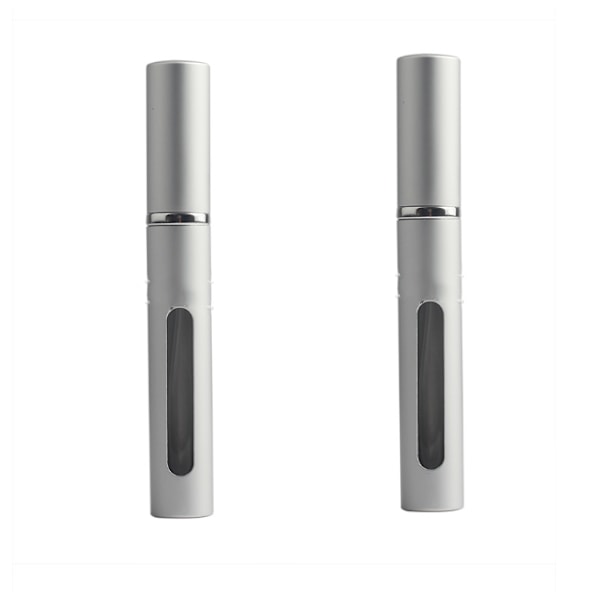 Small Refill Bottle for Perfume Refillable 5 ml 2-Pack Silver Silver Silver