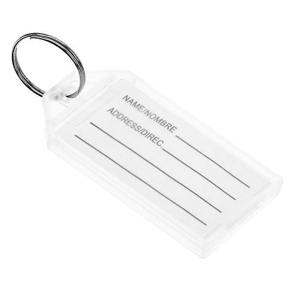 30 st Nyckelringar Bilnycklar Nyckel-ID Taggar Plast Nyckelbrickor Bagage Nyckelring Etiketter Plast Bagage TagsWhi White 5.6X2.9CM